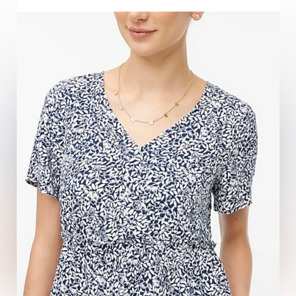 J.Crew Factory V-neck ruffle tiered dress - Picture 4 of 8